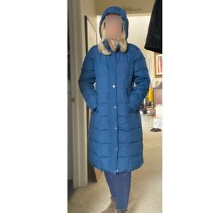 Long Down Winter Coat -Women's Small/Petite - Lands End